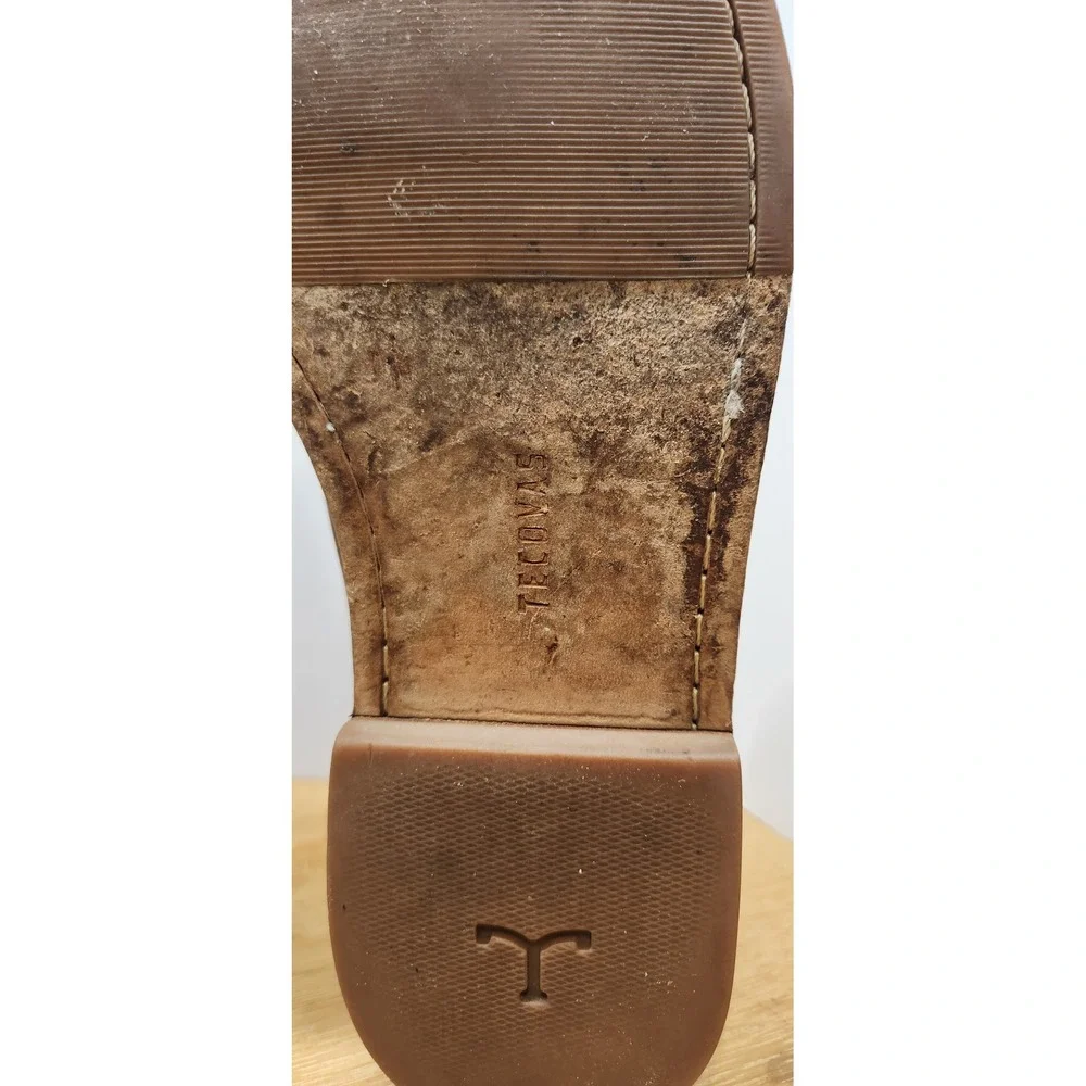 Tecovas The Monterey Mens 11.5 EE Bourbon Calfskin Leather Venetian Loafers 1004